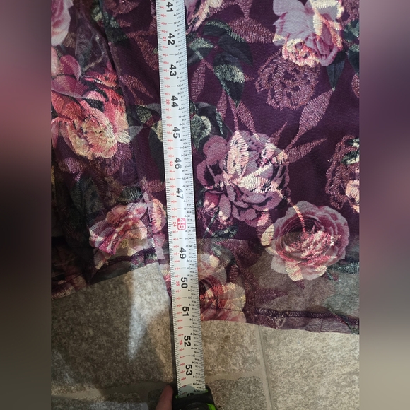 NWOT altard state Moxie Floral Maxi Dress Burgandy Purple Maroon Medium Gown - Picture 7 of 7